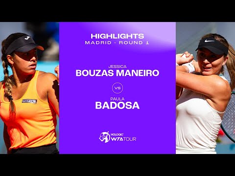 Jessica Bouzas Maneiro vs. Paula Badosa | 2024 Madrid Round 1 | WTA Match Highlights