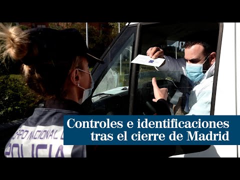 Más de 5.000 identificaciones y 2.072 coches parados tras el cierre de Madrid