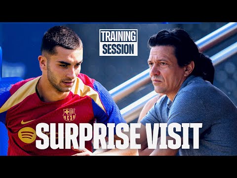 JARI LITMANEN VISITS FIRST TEAM IN TRAINING | FC Barcelona training 🔵🔴