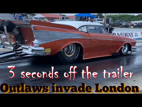 OUTLAWS invade LONDON! Track records and destroyed big blocks! *My son betting dollars with drivers*