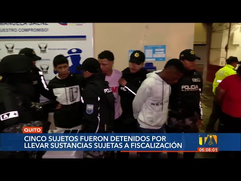Policía detuvo a 5 presuntos vendedores de droga en Quito