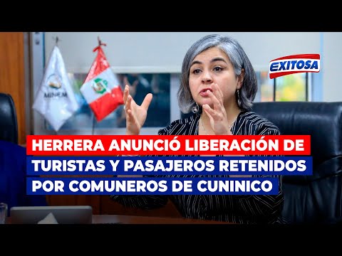 Ministra Herrera anunció liberación de turistas y pasajeros retenidos por comuneros de Cuninico