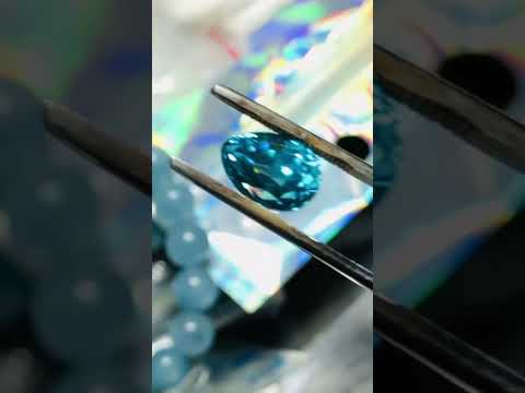 Natural Zircon 6 carats xanh hết nấc #zircon #gem #gemstone #daquy
