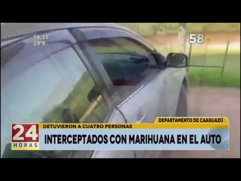 Interceptados con carga de marihuana en el auto
