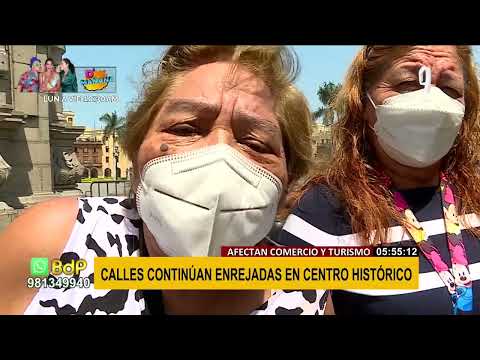 Turistas y comerciantes se ven perjudicados por rejas en el centro de Lima