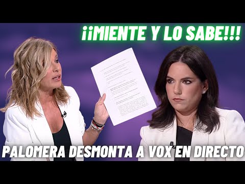 IMPECABLE: Esther Palomera deja SIN PALABRAS a Pepa Millán (VOX) ¡¡Ha MENTIDO y lo SABE!!