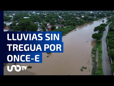 Prevalecen lluvias por baja presión remanente Once-E en el sur y sureste mexicano.