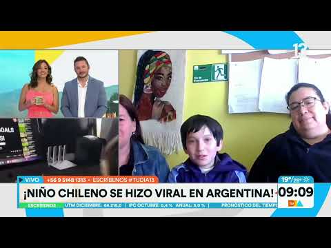 Niño chileno se hizo viral en Argentina tras buscar los goles de Messi | Tu Día | Canal 13