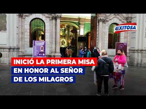 Iglesia Las Nazarenas: Inició la primera misa en honor al Señor de los Milagros