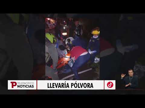 Un motociclista que transportaba pólvora se accidente en la Vía Yumbo-Mulaló |09.12.23 | TP Noticias