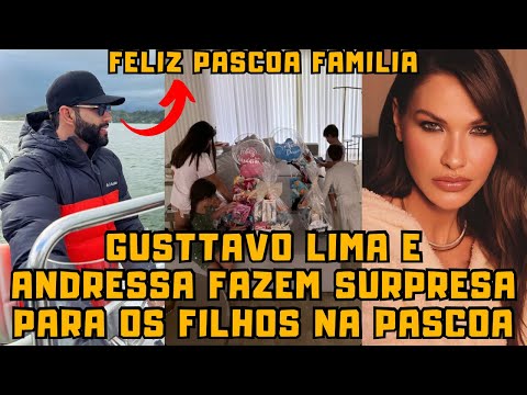 Gusttavo Lima e Andressa Suita fazem SURPRESA de PÁSCOA para os FILHOS e deixam MENSAGEM