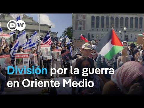 La universidad de Columbia, escenario de manifestaciones en apoyo a Israel y por la causa palestina