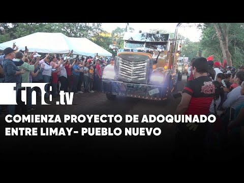Dio inicio el proyecto de adoquinado entre Limay y Pueblo Nuevo