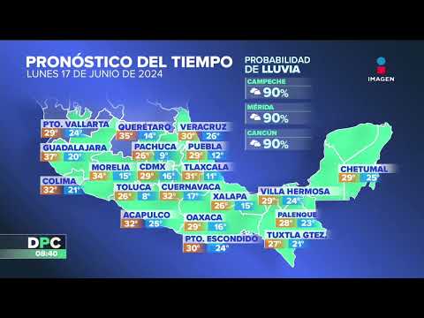 Pronóstico del tiempo | 17 de junio de 2024  | DPC con Nacho Lozano