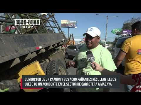 Prisa e imprudencia provoca accidente en Carretera a Masaya (Managua) - Nicaragua