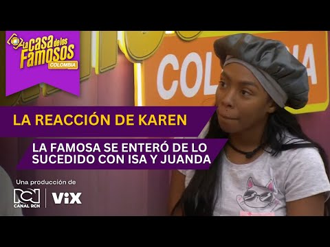 La divertida reacción de Karen tras conocer lo sucedido entre Isa y Juanda | La casa de los famosos