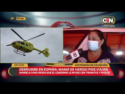 Derrumbe en España: Mamá de compatriota herido pide viajar