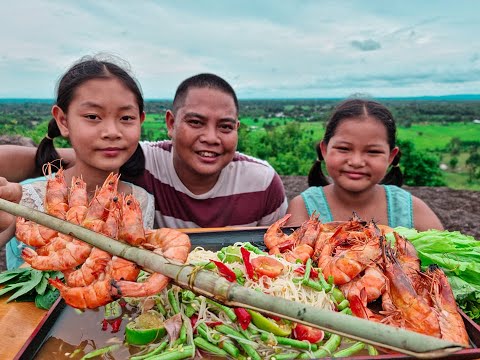 กุ้งเผาตัวใหญ่ๆ-แกล้มตำซั่วข้า กุ้งเผาตัวใหญ่ๆ-แกล้มตำซั่วข้า