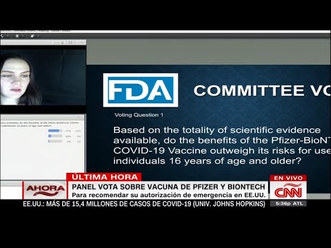 Así voto el panel de la FDA a favor de vacuna de Pfizer