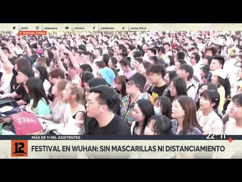 Más de 11 mil asistentes en festival de música en Wuhan: sin mascarilla ni distancia social