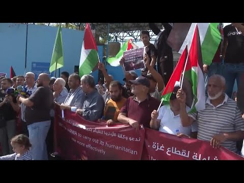 Protest in Beirut calling for more aid to be allowed into the Gaza Strip