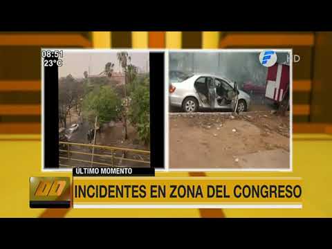 Incidentes en zona del Congreso Nacional