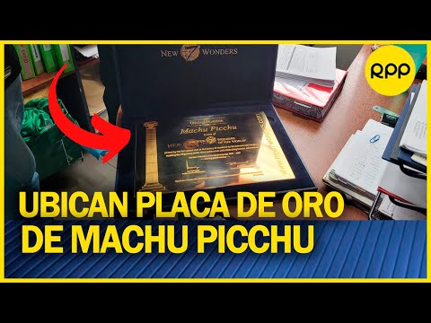 Placa de oro de Machu Picchu apareció dentro de instalaciones de municipalidad
