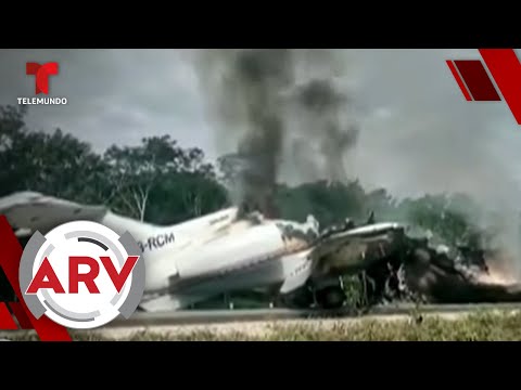 Narcos queman una avioneta repleta de drogas tras persecución aérea | Al Rojo Vivo | Telemundo