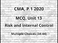 MCQ CMA Unit 13 P 1 2020