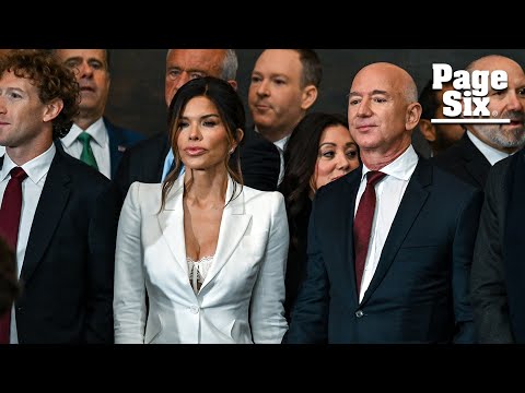 Lauren Sánchez wears winter white with fiancé Jeff Bezos at Donald Trump inauguration