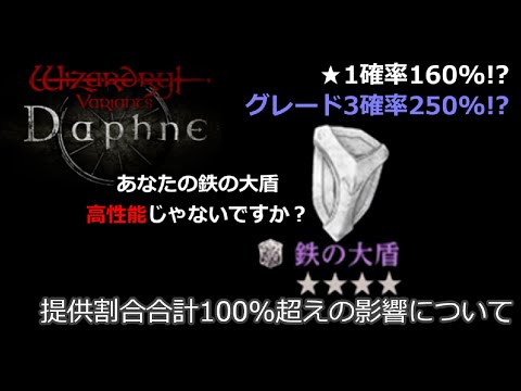 【Wizardry Variants Daphne】品質･グレード提供割合の合計が100%を超える影響について【ウィザードリィヴァリアンツダフネ】