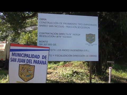 Nuevos empedrados en San Juan del Paraná para mejorar la conectividad