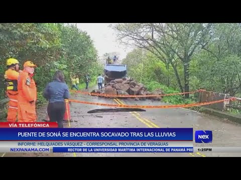 Puente de Sona? se encuentra socavado tras las lluvias