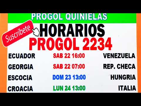 Horarios Progol 2234| Progol 2234 Horarios | Revacha Progol 2234 | #progol2234 | #progol2234