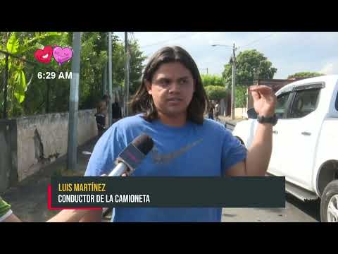 «Se tiro el ALTO» joven lesionado y un camioncito volcado es el resultado de un accidente en Managua