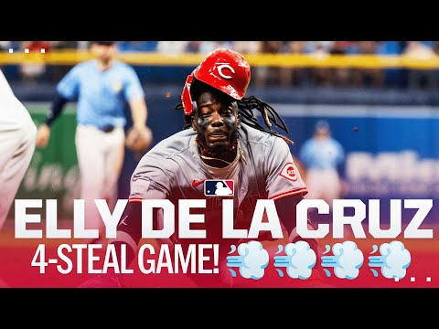 4 STOLEN BASE GAME! Elly De La Cruz has his second career 4-STEAL game