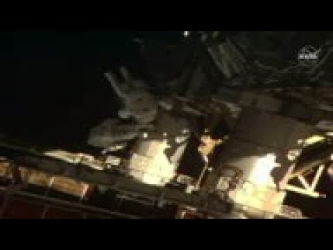Astronauts' last spacewalk before SpaceX departure