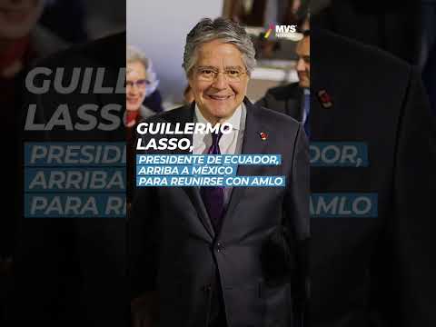 Arriba a México el presidente de Ecuador, Guillermo Lasso y su esposa María de Lourdes Alcivar #tlc