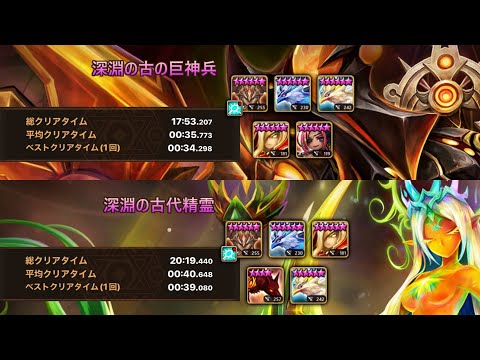 鋼鉄と精霊 深淵最新パテ 超安定 無課金高速 #サマナーズウォー #サマナーズウォー