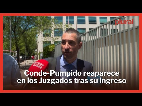 Conde-Pumpido reaparece en los Juzgados tras su ingreso
