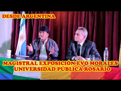 EVO MORALES PARTICIPO DE LA DISERTACIÓN PRESENTE Y FUTURO DE AMERICA LATINA DESDE ARGENTINA..