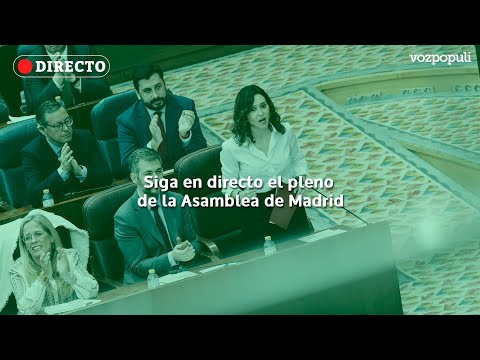 EN DIRECTO | Sesión plenaria de la Asamblea de Madrid
