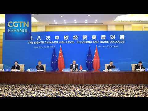China y la Unión Europea dialogan en un encuentro virtual sobre cooperación económica y comercial