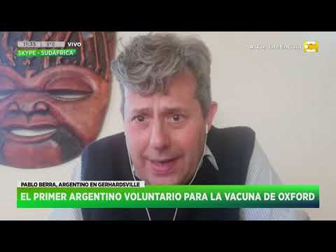 Entrevista a Pablo Berra, argentino voluntario para la vacuna de Oxford en Hoy Nos Toca a las Diez