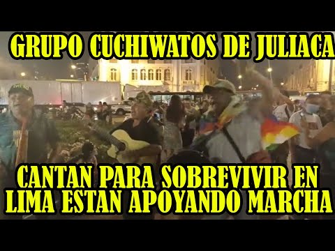 ASI FUE LA PRESENTACIÓN DE LOS CUCHIWATOS DE JULIACA EN LIMA DONDE ALEGRO A LOS MANIFESTANTES