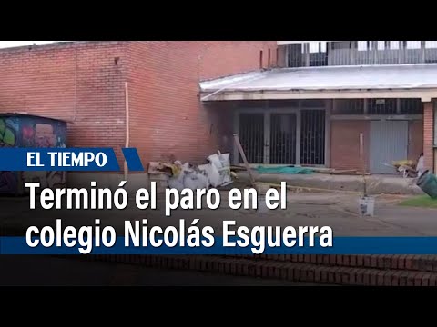 Terminó el paro en el colegio Nicolás Esguerra por el estado de la infraestructura | El Tiempo