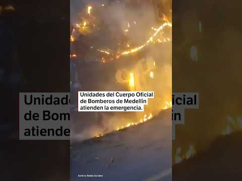 Incendio forestal en Medellín: bomberos atienden la emergencia | El Espectador