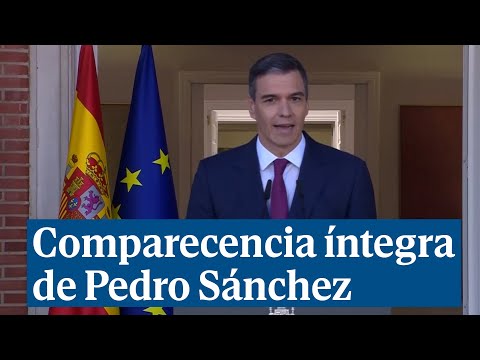 Comparecencia íntegra de Pedro Sánchez para anunciar que sigue al frente del Gobierno