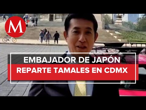 ¡Le tocó niño en la rosca! Embajador de Japón en México regala tortas de tamal en CdMx