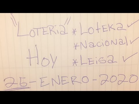 Loteria Loteka, LEISA, Nacional,esta Noche 25enero 2020